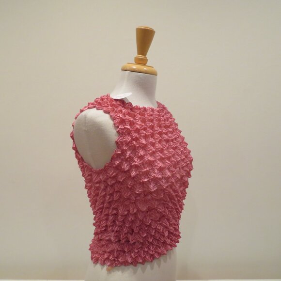 Women F.C One Size Fits Most Bubble Crinkle Popcorn Sleeveless Stretchy Tank Top - Picture 2 of 5